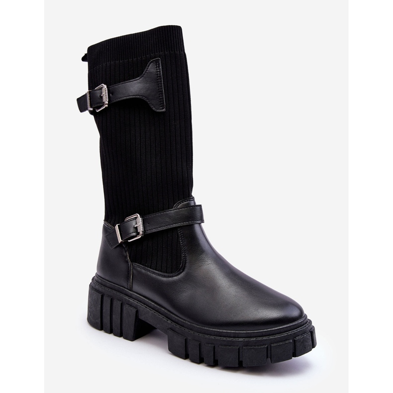 Botas Meias Femininas Preto Abroze 1