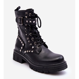 Chunky Worker Boots Feminino com Jets Black Tyralis preto 1