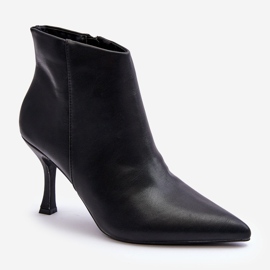 Botas Femininas de Couro Salto Alto Preto Merisa 1