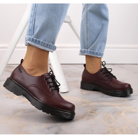 Sapatos Big Star W INT1569B bordô vermelho 2