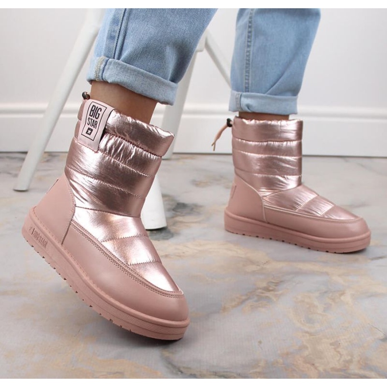 Botas de neve metálicas Big Star W INT1589C rosa 2