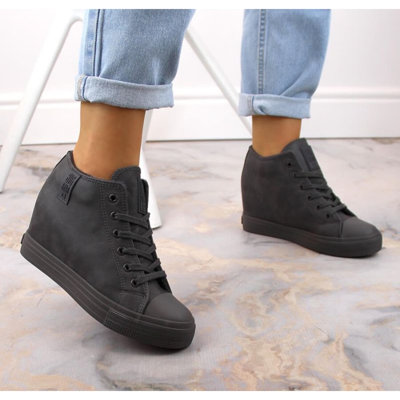 Tênis de cunha isolado Big Star W INT1899C cinza 2