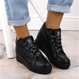 Ténis Wedge pretos de mulher Big Star EE274127 1