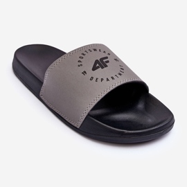 Chinelos masculinos clássicos 4F 4FSS23FFLIM074-25S cinza-preto 1