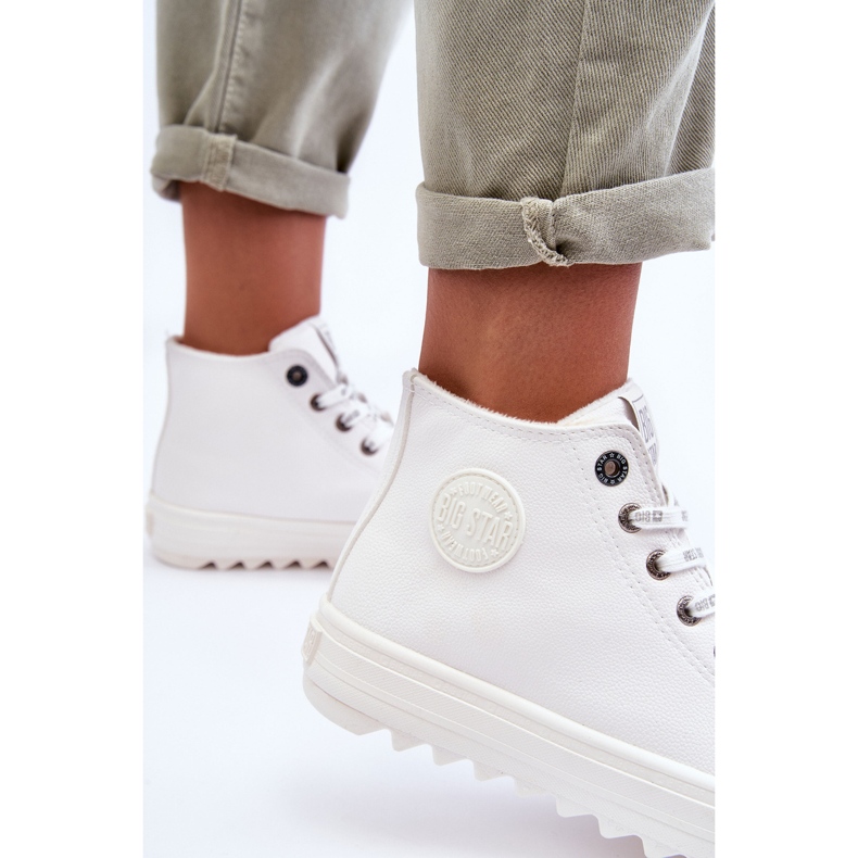 Tênis feminino Big Star High Warm White GG274108 branco 1