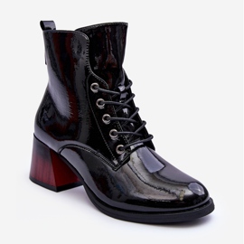 Vinceza Botas Salto Alto Laqueado Preto Luloshe 2