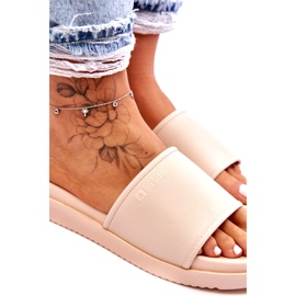 Chinelos plataforma femininos Big Star LL274933 bege 1