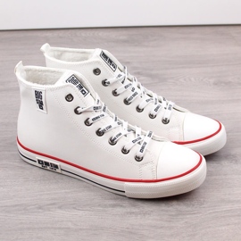 Tênis isolado masculino alto branco Big Star KK174345 1