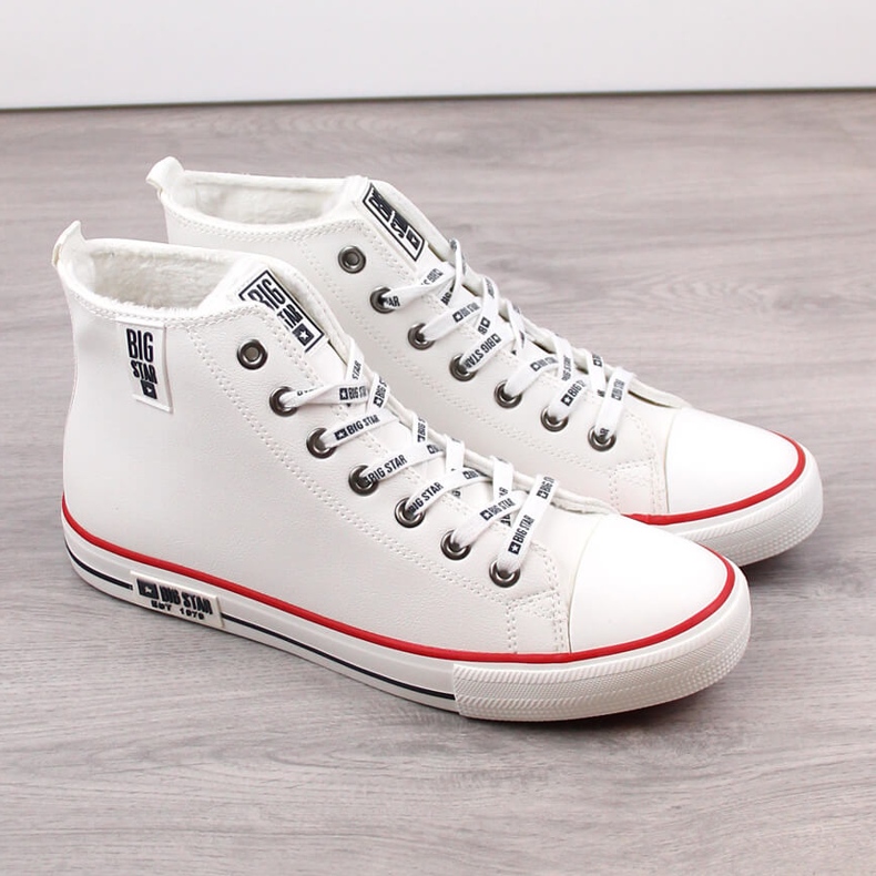 Tênis isolado masculino alto branco Big Star KK174345 1