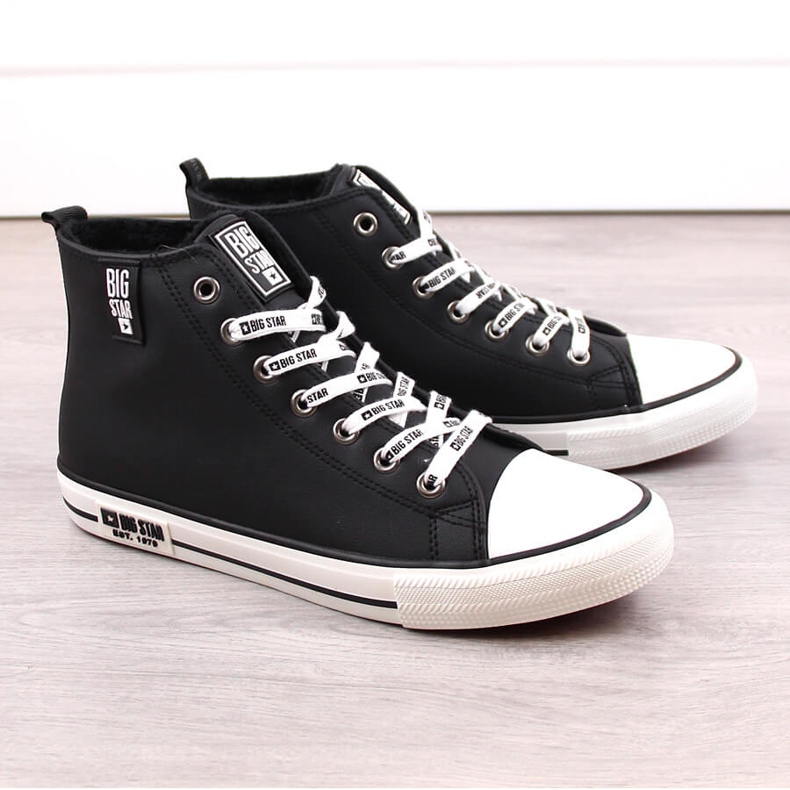 Tênis isolante masculino preto alto Big Star KK174346 1