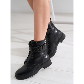 Trabalhadores de salto plano feminino Shelovet preto 1