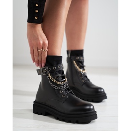 Trabalhadoras femininas com correntes Shelovet preto 1