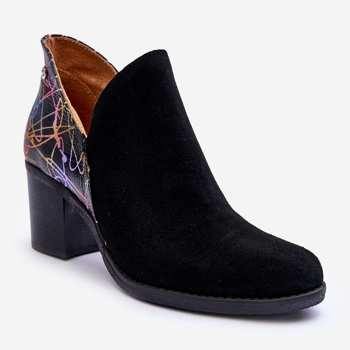 Botas femininas de couro no salto maciejka 04492-99 preto 1
