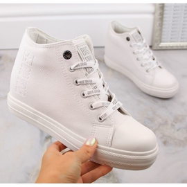 Tênis feminino com cunha branco Big Star EE274128 1