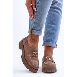 Laura Messi Sapatos Femininos de Camurça com Decoração Bege Escuro Rosefalls 2