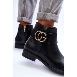 FD1 Botas Femininas com Decoração Galos Pretos 2