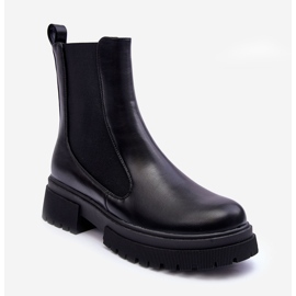 FD1 Botas Jodhpur Clássicas de Couro Preto Isminna 2