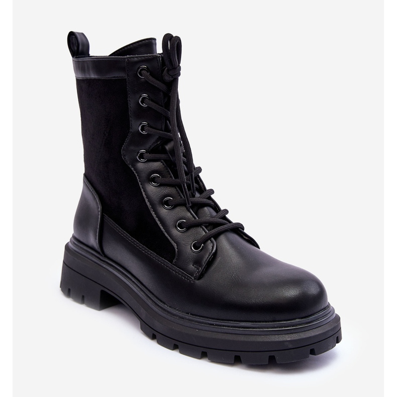 FD1 Botas Femininas de Trabalho em Couro Preto Faustina 2