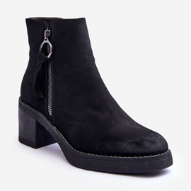 WS1 Botas femininas de camurça clássicas pretas Limoso preto 1