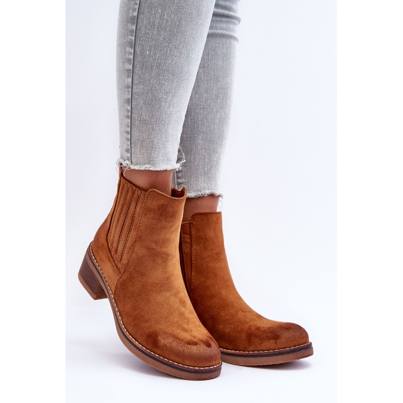 WS1 Botas Femininas Clássicas de Camurça Marrom Metanassa 1