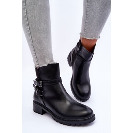 Botas femininas com listras Black Minks preto 1 Botas femininas com listras Black Minks preto 1