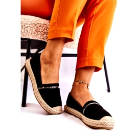 S.Barski Alpargatas femininas clássicas pretas Slip-On Cersei preto 3 S.Barski Alpargatas femininas clássicas pretas Slip-On Cersei preto 3