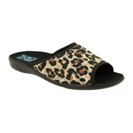 Chinelos leopardo de mulher Adanex 16833 preto 1