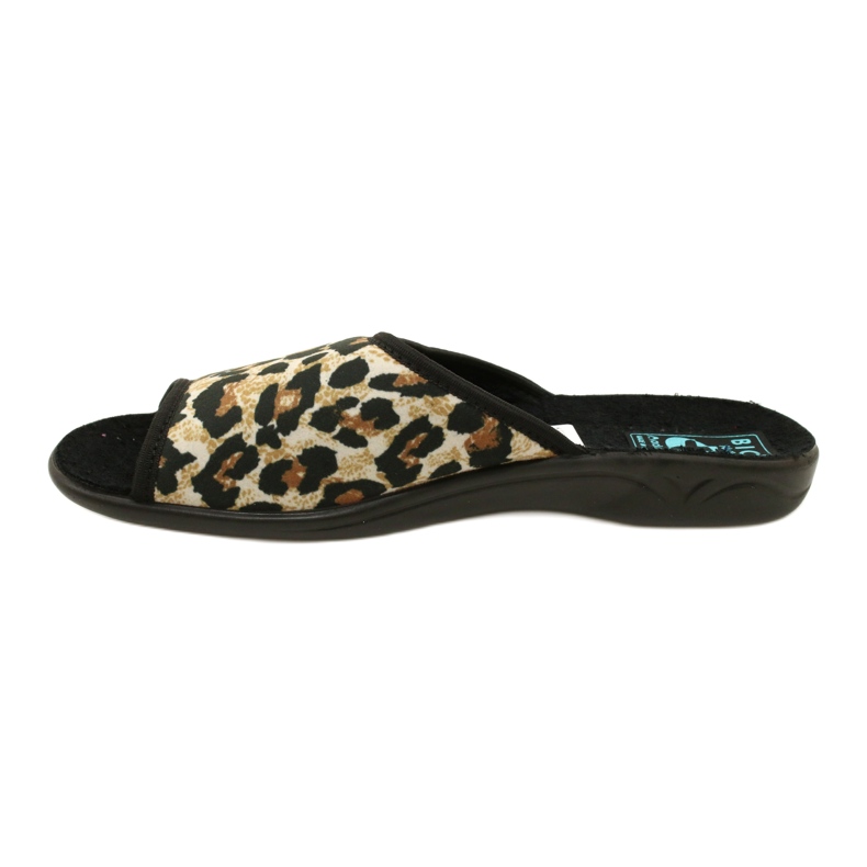 Chinelos leopardo de mulher Adanex 16833 preto 2