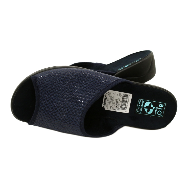Chinelos femininos espinha de peixe Adanex 26039 azul marinho 5
