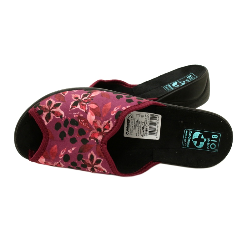 Chinelos femininos de veludo Adanex 28344 marrom com flores preto 5 Chinelos femininos de veludo Adanex 28344 marrom com flores preto 5