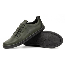Polbut Sapatos de couro masculinos casuais 2121/2 caqui verde 1