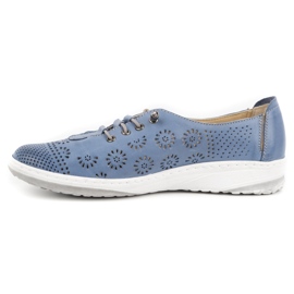 WASAK Sapatos femininos de couro de verão 625P azul 1