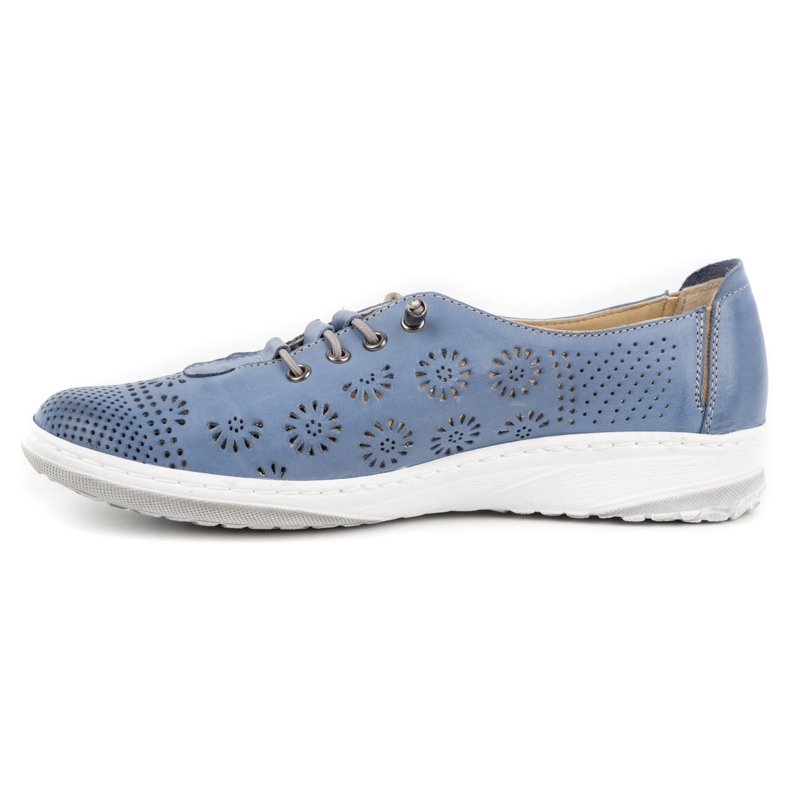 WASAK Sapatos femininos de couro de verão 625P azul 1