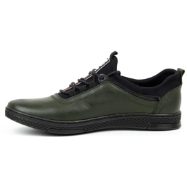 Polbut Sapatos masculinos casuais de couro K24 verde 1