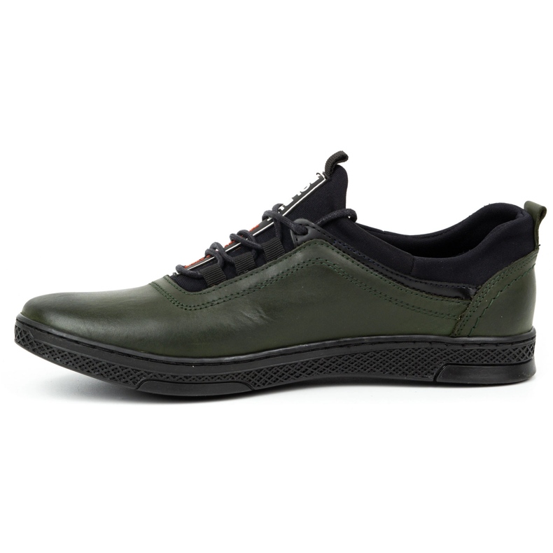 Polbut Sapatos masculinos casuais de couro K24 verde 1