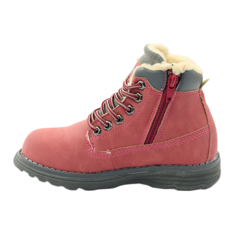 DK Botas de inverno para caminhada com zíper 75009 rosa 2 DK Botas de inverno para caminhada com zíper 75009 rosa 2