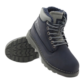 DK Botas de inverno para caminhada com zíper 75009 azul marinho cinza 3 DK Botas de inverno para caminhada com zíper 75009 azul marinho cinza 3