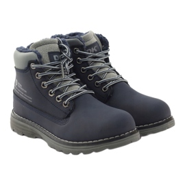 DK Botas de inverno para caminhada com zíper 75009 azul marinho cinza 4 DK Botas de inverno para caminhada com zíper 75009 azul marinho cinza 4