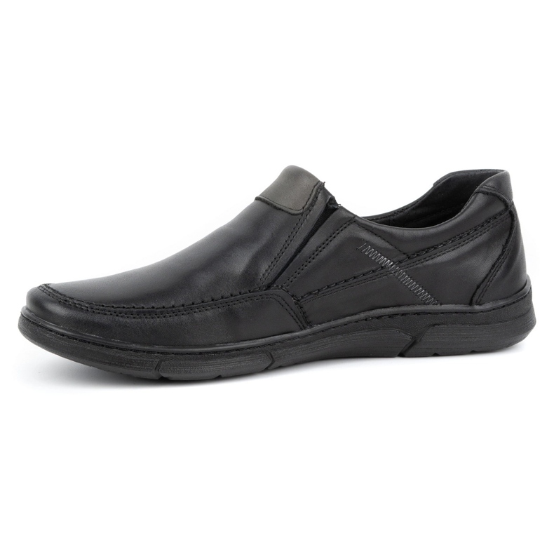 Olivier Sapatos slip-on de homem em pele 62K preto 1