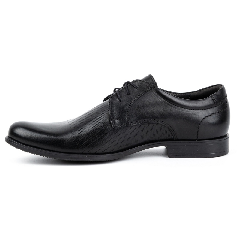 Kampol Sapatos elegantes de homem em pele 344KAM preto 1