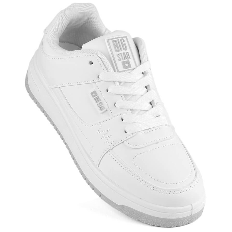 Sapatos esportivos tênis de cadarço branco Big Star MM274354 1