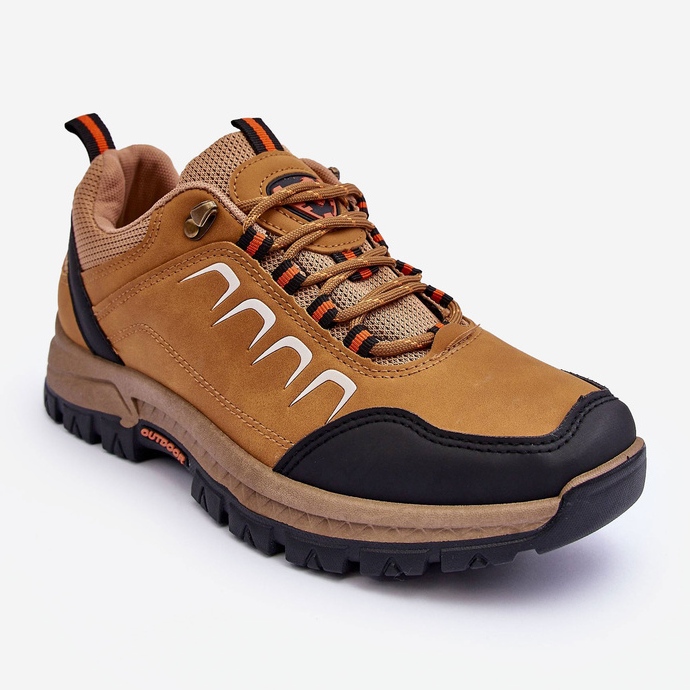 PG3 Botas masculinas de caminhada marrom baixo galas castanho 1