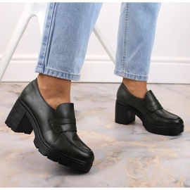 Sapatos no poste Potocki W WOL166B verde 2