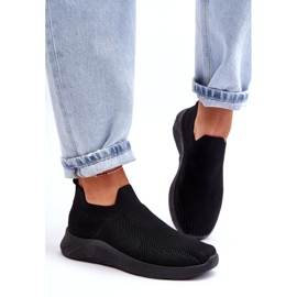 Sapatos esportivos femininos sem cadarço Preto Claris 2