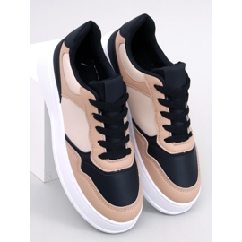 Tênis feminino Panda Brewer PRETO/CAQUI bege 1