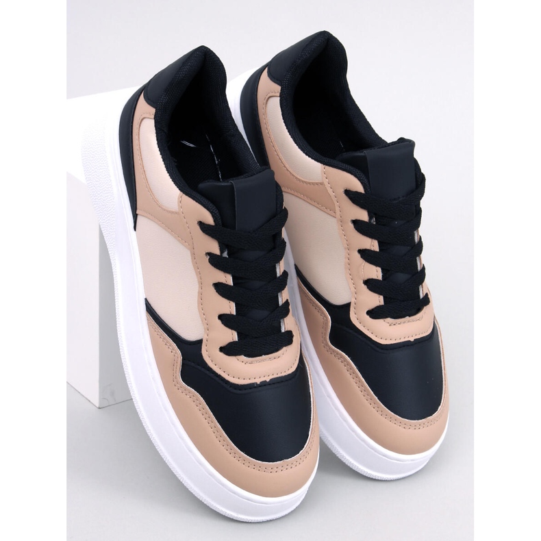 Tênis feminino Panda Brewer PRETO/CAQUI bege 1