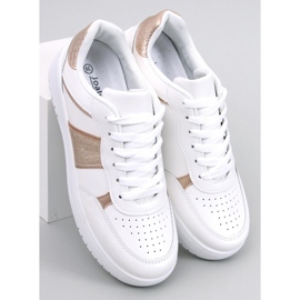Tênis feminino Kline branco/dourado 1