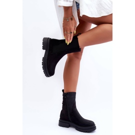 Botas Altas Quentes Botas Jodhpur Nobuck Preto Milca 2