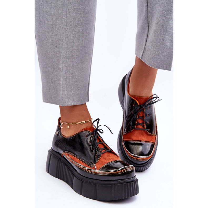 Sapatos femininos de couro Maciejka 50740-18 preto 1