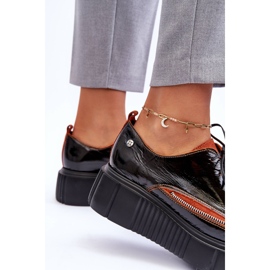 Sapatos femininos de couro Maciejka 50740-18 preto 2